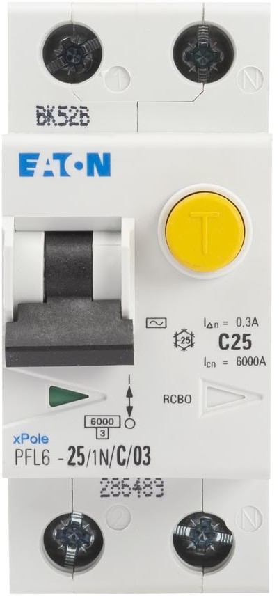 Intrerupator Diferential 25A 1P+N C 6KA 300MA PFL6